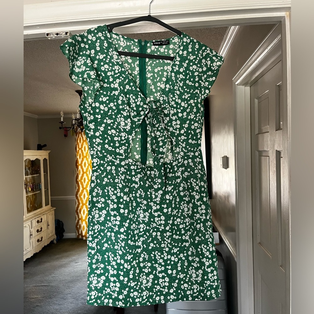 Floral Green Dress